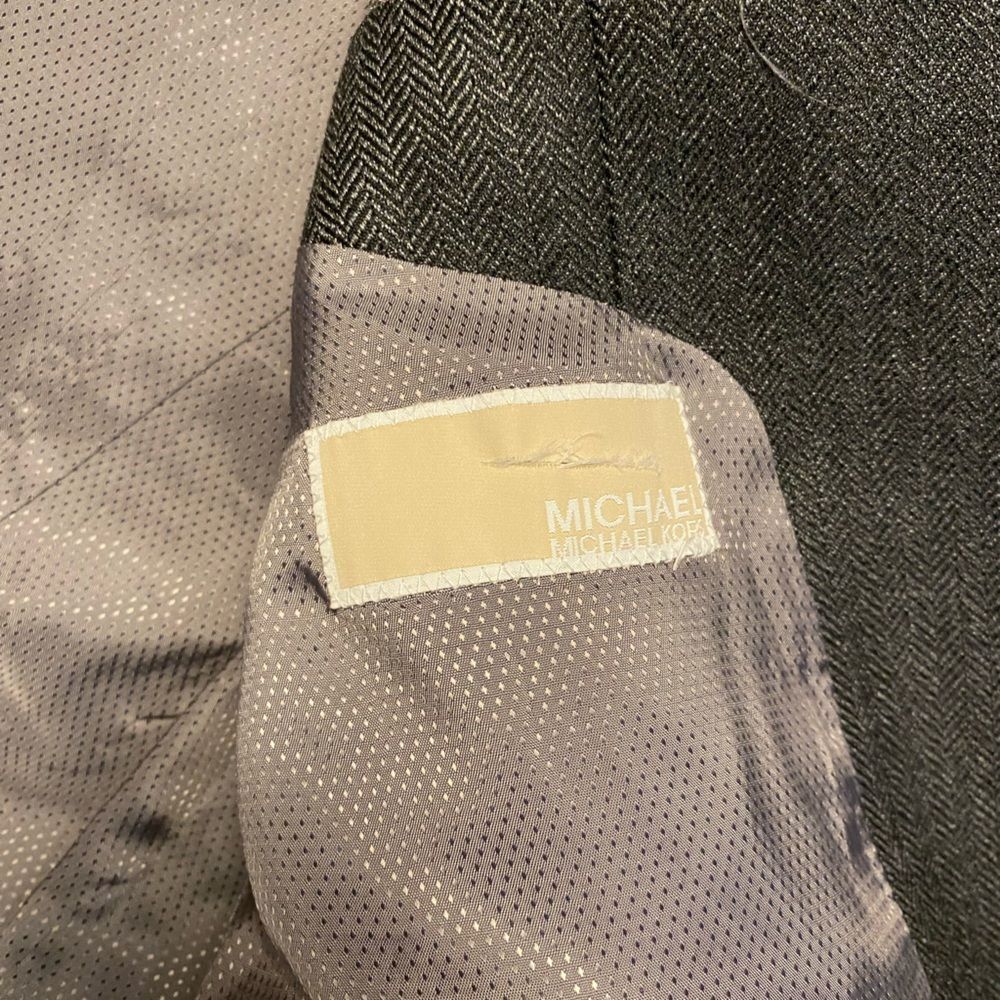 Michael Kors Gray Herringbone Suit Jacket Blazer Sport Coat - Picture 8 of 13